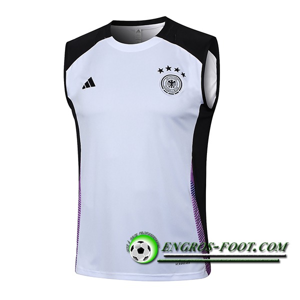 Training Debardeur Allemagne Blanc/Noir/Pourpre 2024/2025