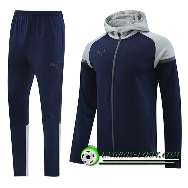 Ensemble Survetement Veste A Capuche Coupe-Vent PUMA Bleu Royal 2024/2025