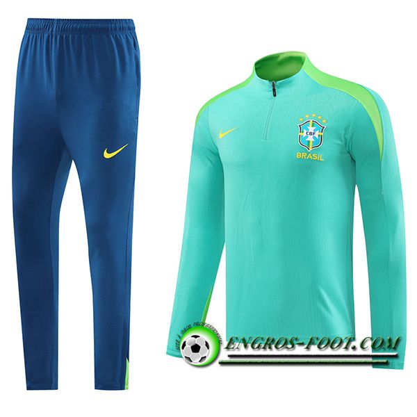 Ensemble Survetement de Foot Brésil Vert 2024/2025 -03
