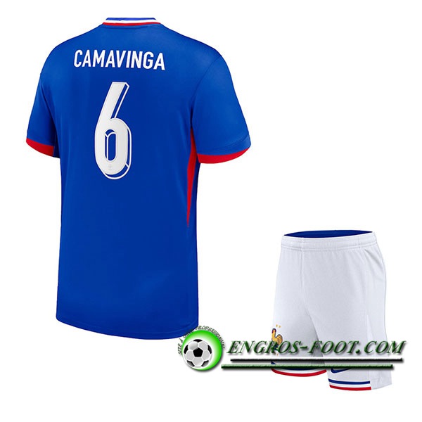 Maillot Equipe Foot France (CAMAVINGA #6) Enfant 2024/2025 Domicile