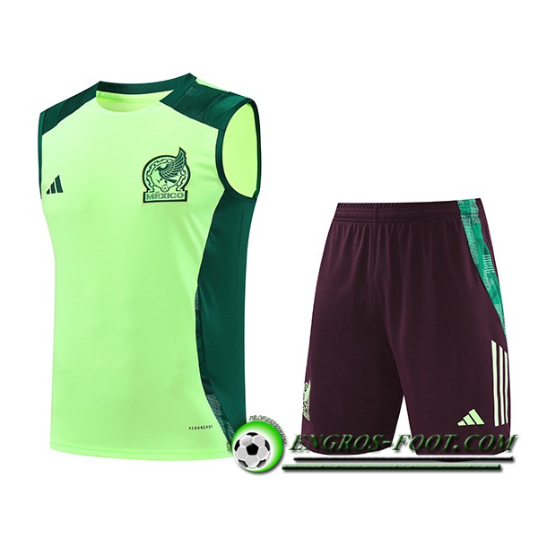Ensemble Training Debardeur Mexique Vert/Brun 2024/2025