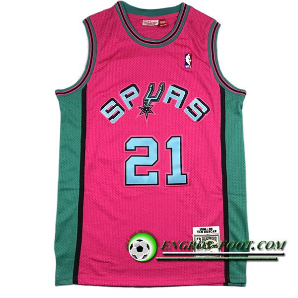 Maillot San Antonio Spurs (DUNCAN #21) 2024/25 Rose/Vert