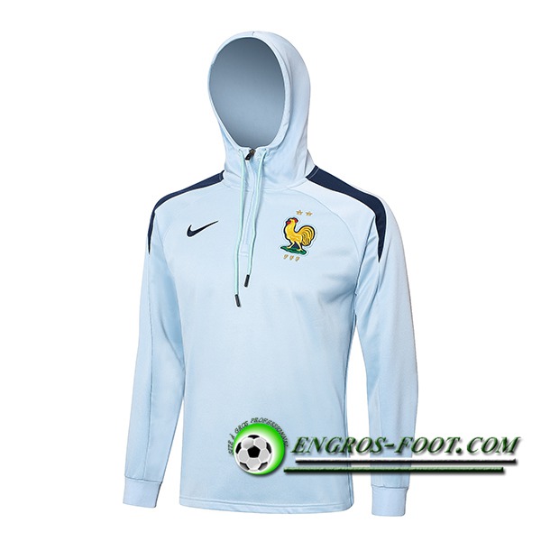 Veste A Capuche France Bleu Clair 2024/2025