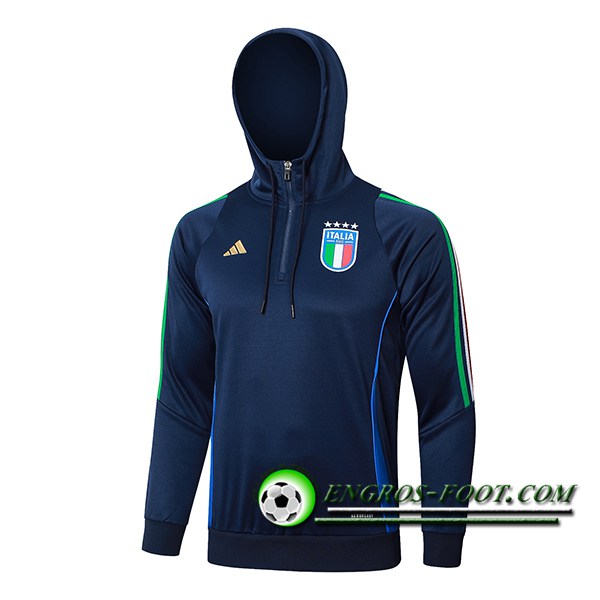 Veste A Capuche Italie Bleu Foncé 2024/2025