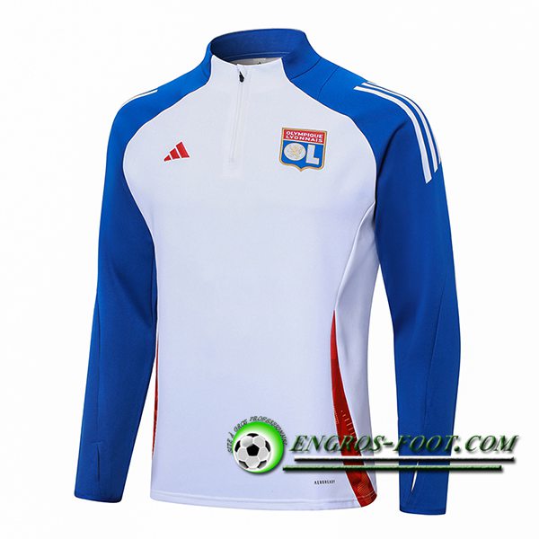 Sweatshirt Training Lyon Blanc/Bleu/Rouge 2024/2025