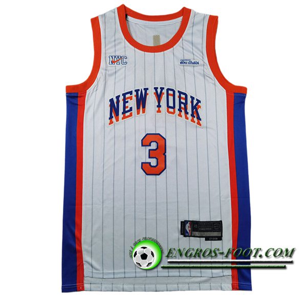 Maillot New York Knicks (HART #3) 2024/25 Blanc/Orange/Bleu