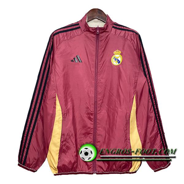 Coupe-Vent Real Madrid Rouge/Jaune 2024/2025
