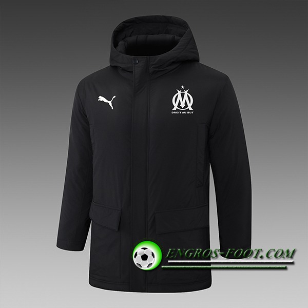 Ensemble Doudoune A Capuche Marseille Noir 2024/2025
