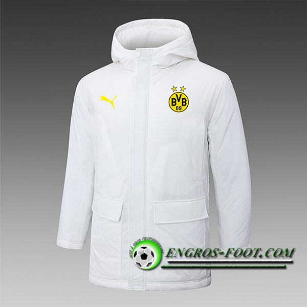 Ensemble Doudoune A Capuche Dortmund Blanc 2024/2025