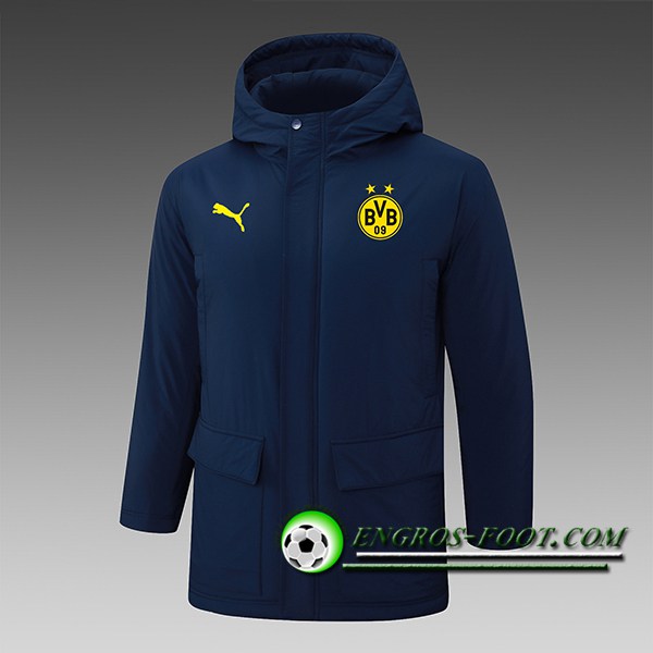 Ensemble Doudoune A Capuche Dortmund Bleu Royal 2024/2025