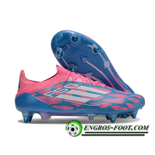Adidas Chaussures de Foot F50 Elite SG Rose/Bleu/Blanc