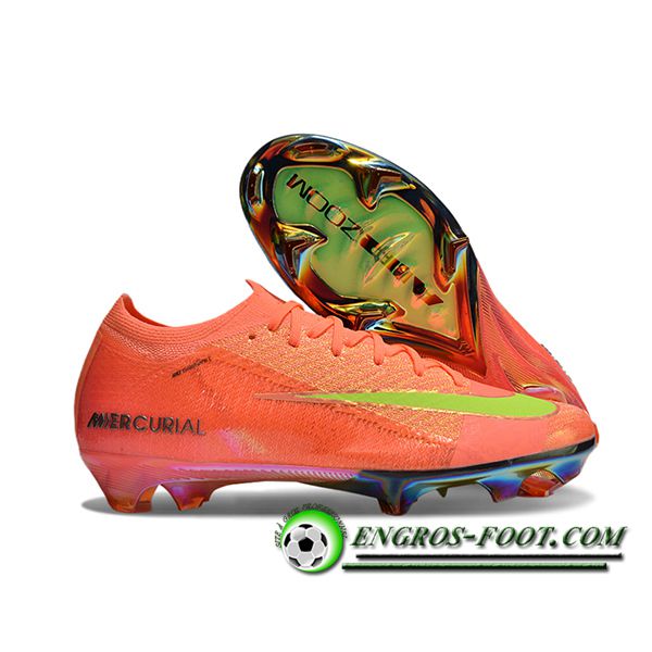 Nike Chaussures de Foot AIR Zoom Mercurial Vapor 16 Elite XXV FG SE Orange/Vert