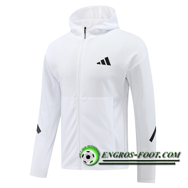 Veste A Capuche Adidas Blanc/Noir 2024/2025