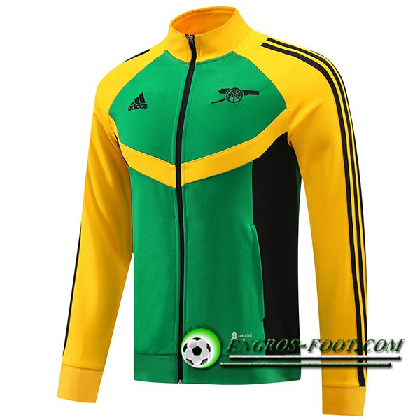 Veste Foot Arsenal Vert/Jaune/Noir 2024/2025
