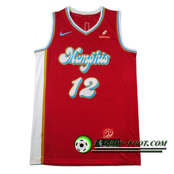 Maillot Memphis Grizzlies (MORANT #12) 2024/25 Rouge/Bleu