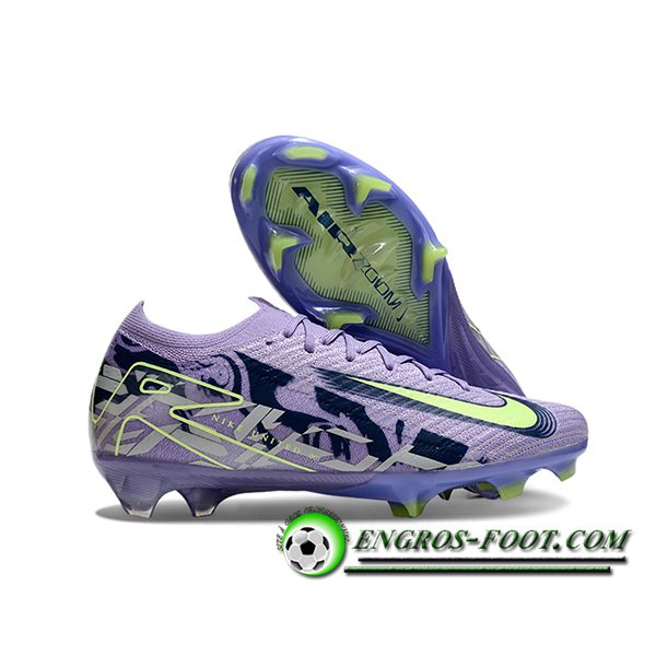 Nike Chaussures de Foot AIR Zoom Mercurial Vapor 16 Elite XXV FG Pourpre/Vert