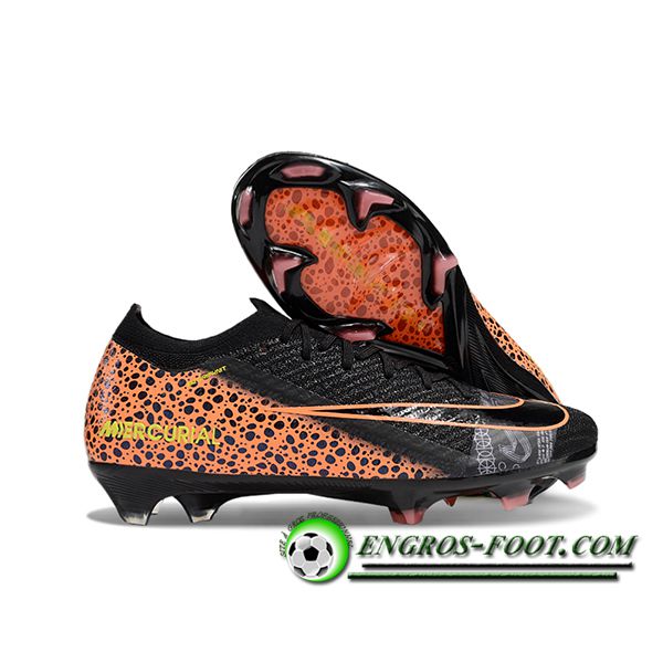 Nike Chaussures de Foot AIR Zoom Mercurial Vapor 16 Elite XXV FG Noir/Orange