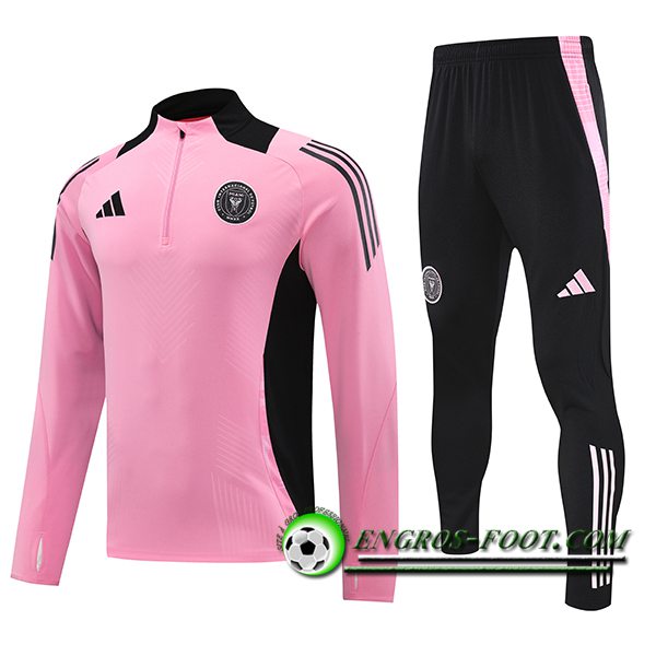 Ensemble Survetement de Foot Inter Miami CF Rose/Noir 2024/2025