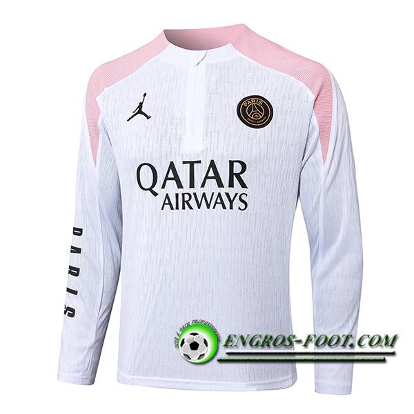 Sweatshirt Training PSG Blanc/Rose 2024/2025