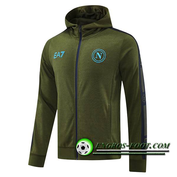 Veste A Capuche SSC Naples Vert/Bleu 2024/2025