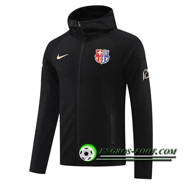 Veste A Capuche FC Barcelone Noir 2024/2025