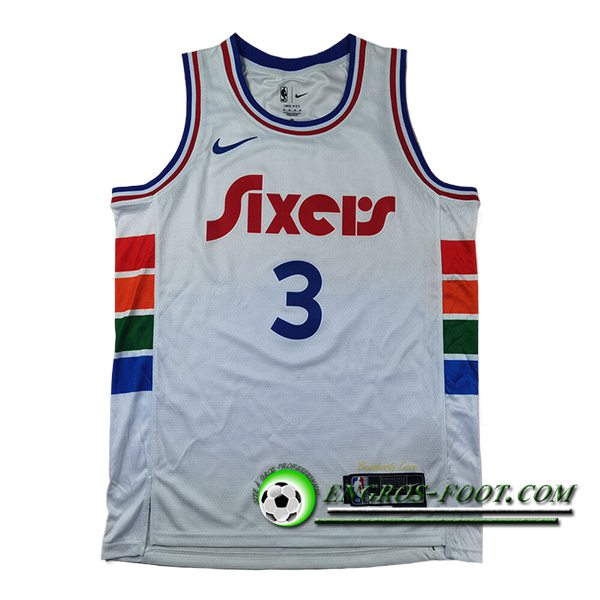 Maillot Philadelphia 76ers (IVERSON #3) 2024/25 Blanc -02