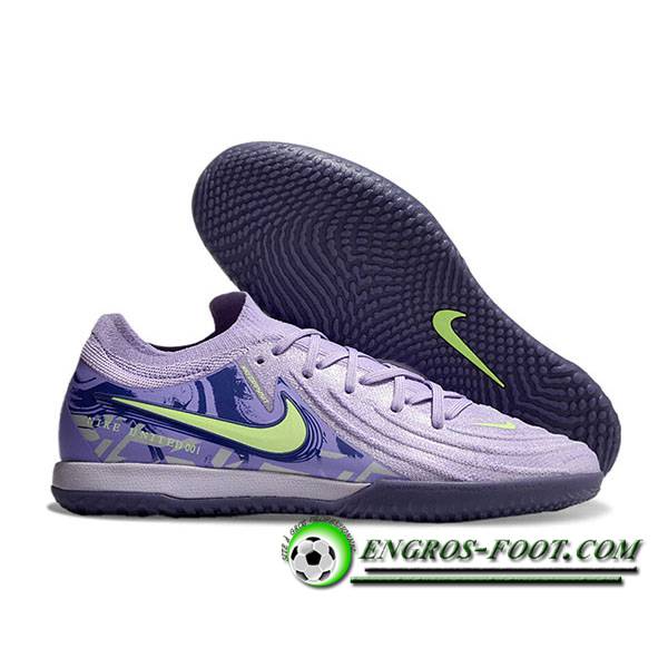 Nike Chaussures de Foot Phantom GX II Elite IC Pourpre/Vert
