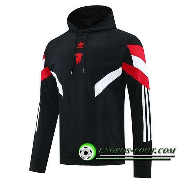Sweatshirt Training Capuche Manchester United Noir/Rouge/Blanc 2024/2025