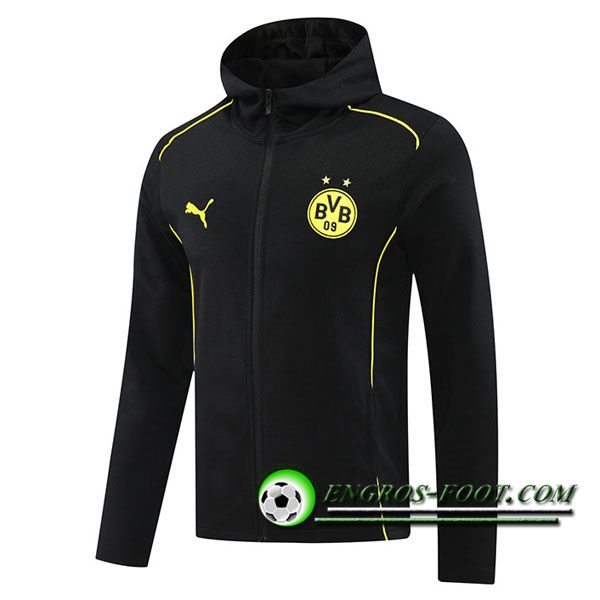 Sweatshirt Training Capuche Dortmund Noir/Jaune 2024/2025