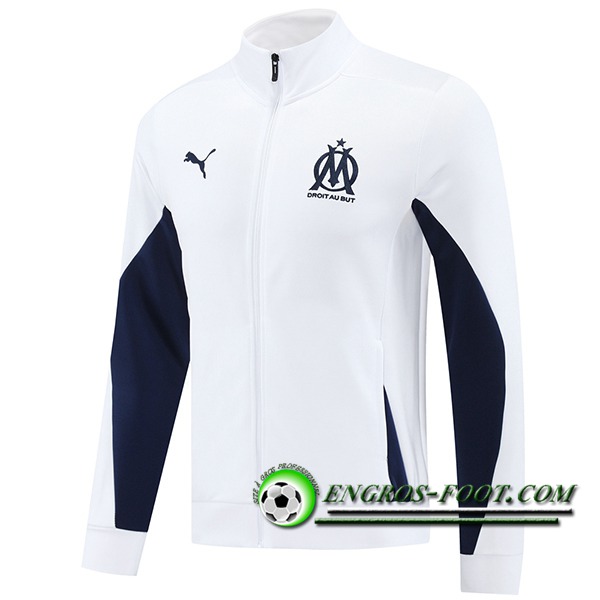 Veste Foot Marseille Blanc/Bleu 2024/2025