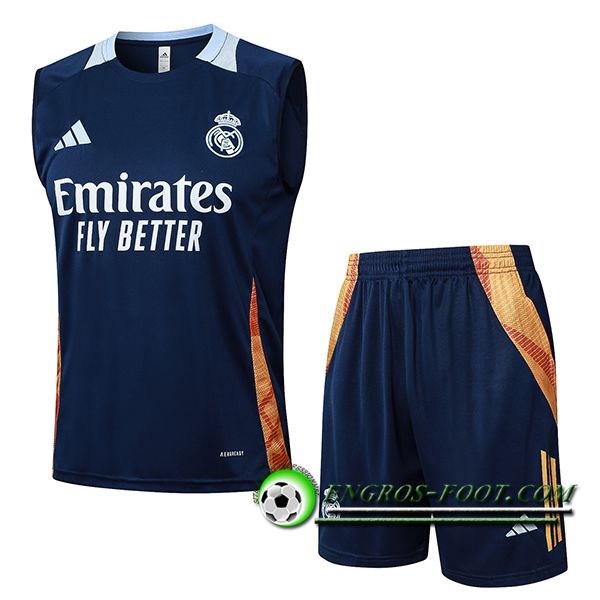 Ensemble Training Debardeur Real Madrid Bleu Royal 2025/2026