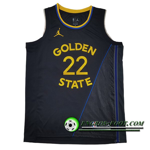 Maillot Golden State Warriors (WIGGINS #22) 2025/26 Noir/Gris/Jaune