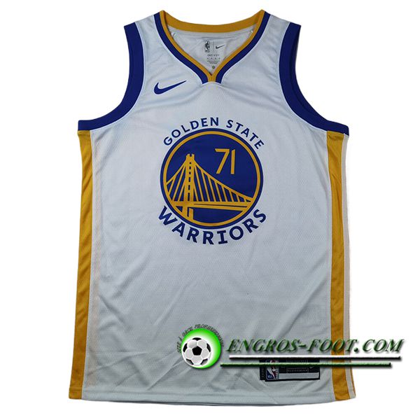 Maillot Golden State Warriors (SCHRODER #71) 2025/26 Blanc/Bleu/Jaune