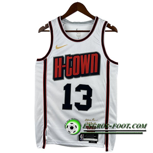 Maillot Houston Rockets (HARDEN #13) 2025/26 Blanc/Rouge/Noir