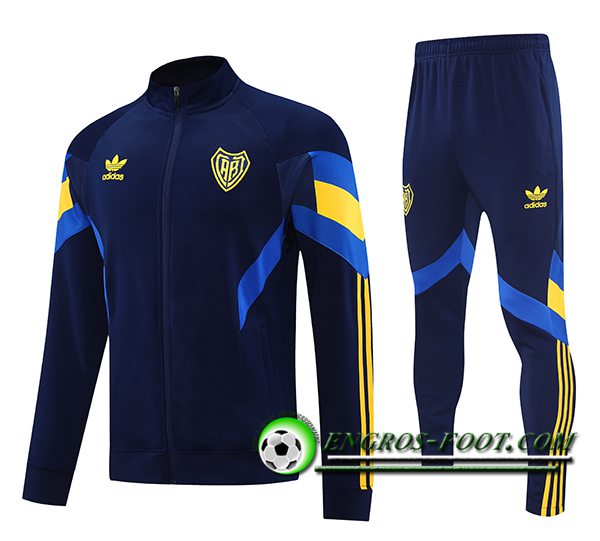 Ensemble Survetement de Foot Veste Foot Boca Juniors Bleu Foncé 2025/2026