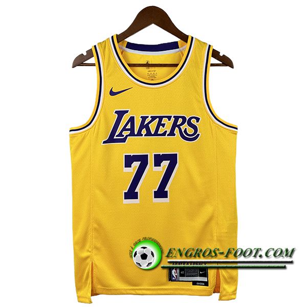 Maillot Los Angeles Lakers (DONCIC #77) 2025/26 Jaune/Pourpre