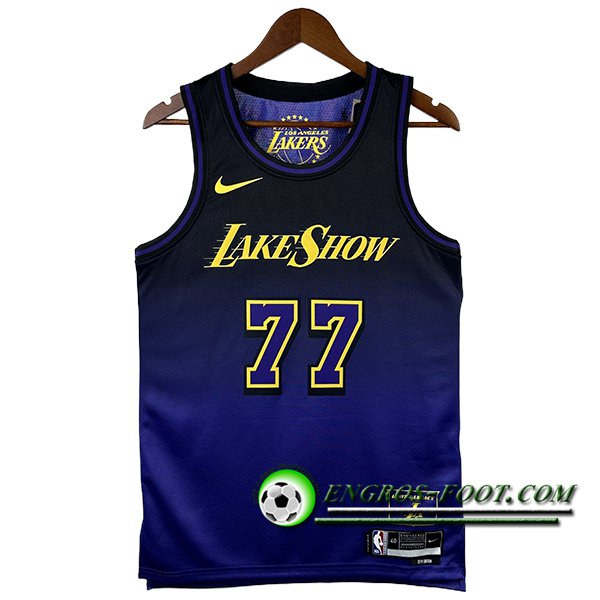 Maillot Los Angeles Lakers (DONCIC #77) 2025/26 Noir/Pourpre