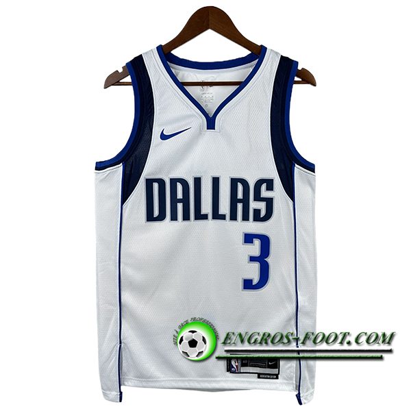 Maillot Dallas Mavericks (DAVIS #3) 2025/26 Blanc/Bleu/Noir