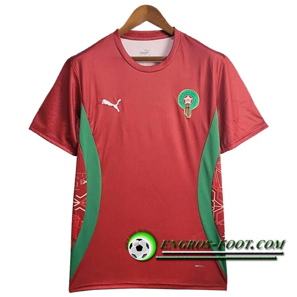 Training T-Shirts Maroc Rouge/Vert 2025/2026