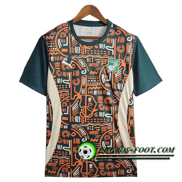 Training T-Shirts Cote d'Ivoire Orange/Vert 2025/2026