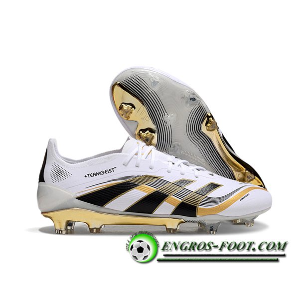 Adidas Chaussures de Foot 25 Predator Elite FG Blanc/Jaune/Noir
