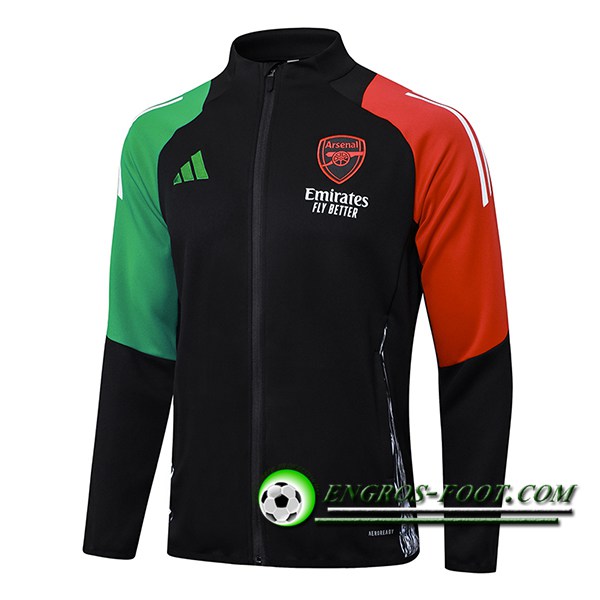 Veste Foot Arsenal Noir/Vert/Rouge 2025/2026