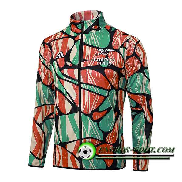 Veste Foot Arsenal Vert/Rouge/Jaune 2025/2026