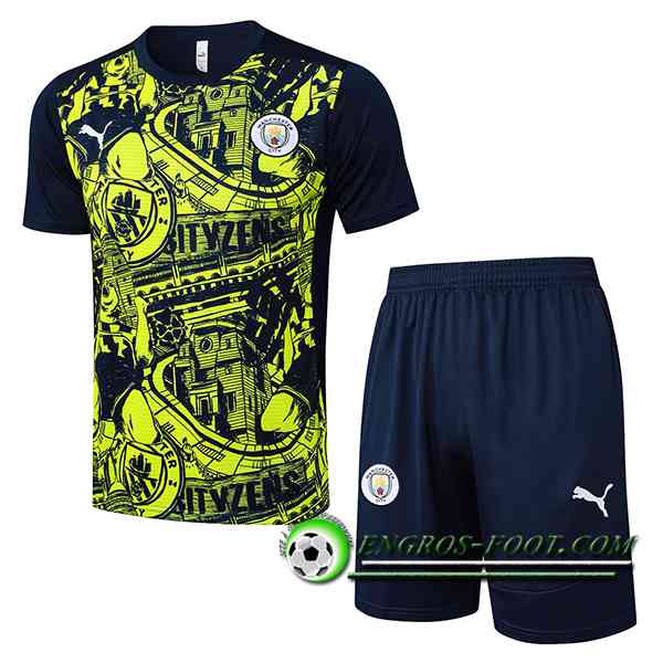 Ensemble Training T-Shirts Manchester City Noir/Vert 2025/2026
