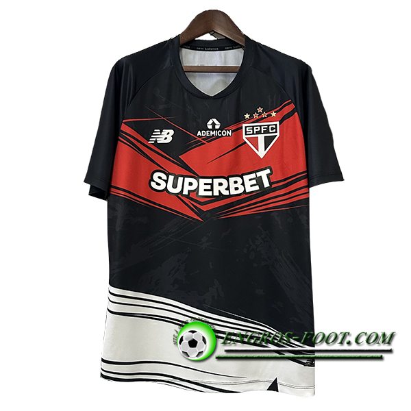 Training T-Shirts Sao Paulo FC Noir/Rouge/Blanc 2025/2026