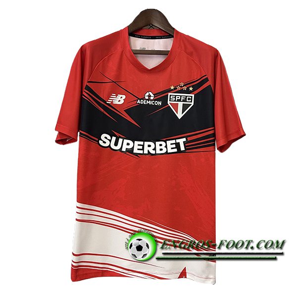 Training T-Shirts Sao Paulo FC Rouge/Noir/Blanc 2025/2026