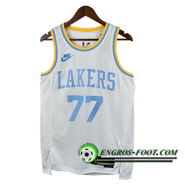 Maillot Los Angeles Lakers (DONCIC #77) 2025/26 Blanc/Bleu