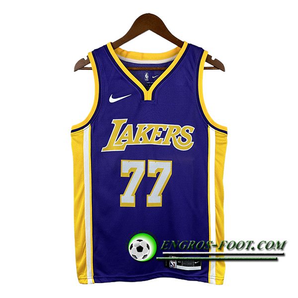 Maillot Los Angeles Lakers (DONCIC #77) 2025/26 Pourpre/Jaune/Blanc