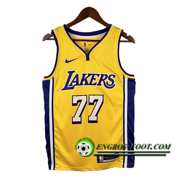 Maillot Los Angeles Lakers (DONCIC #77) 2025/26 Jaune/Pourpre/Blanc