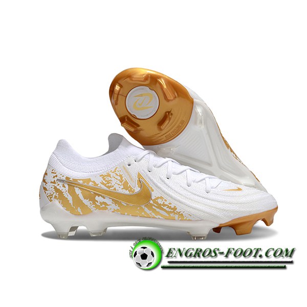 Nike Chaussures de Foot Phantom Luna Elite NU FG Blanc/Jaune -02